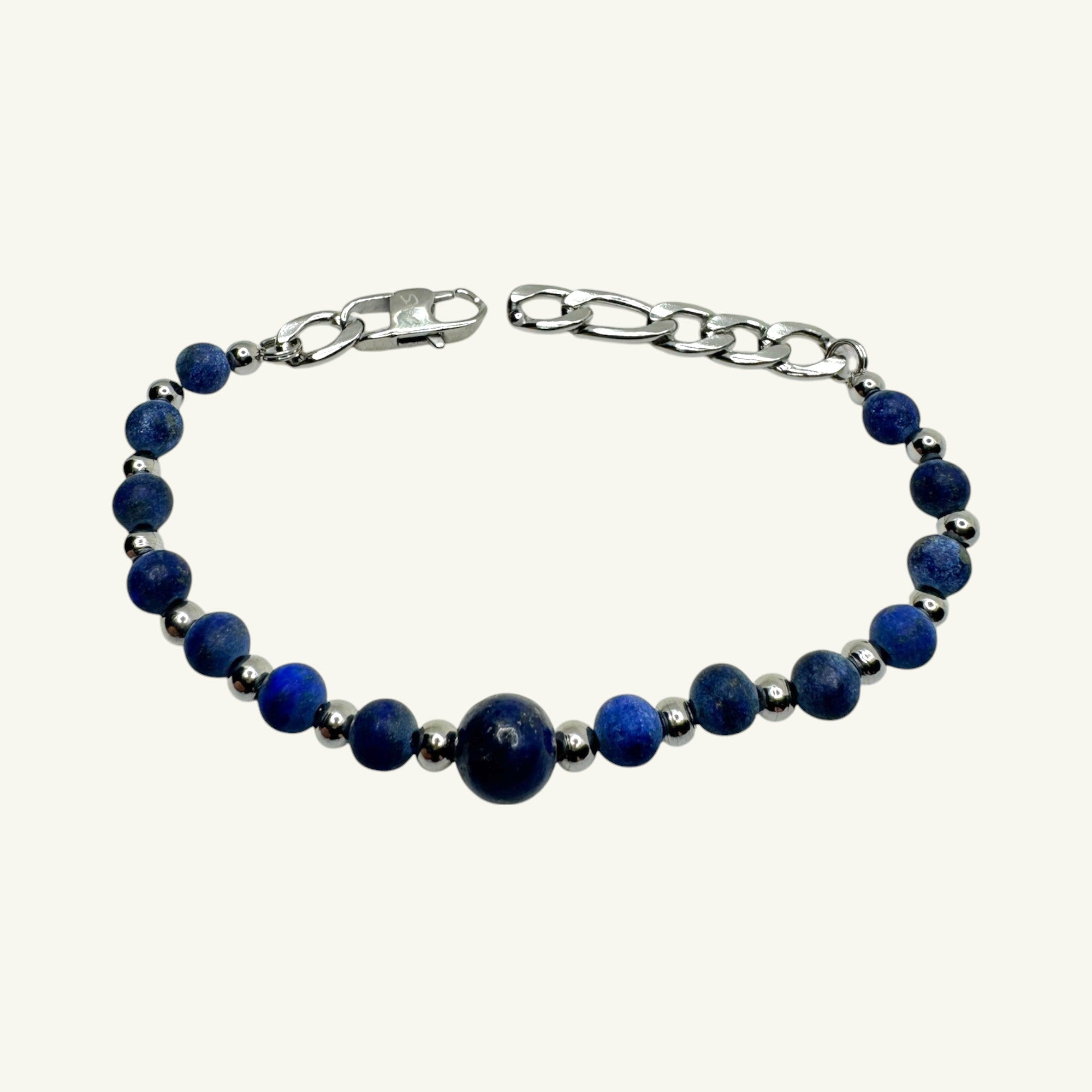 Bracciale lapislazzuli levigato Sharifa Crystals